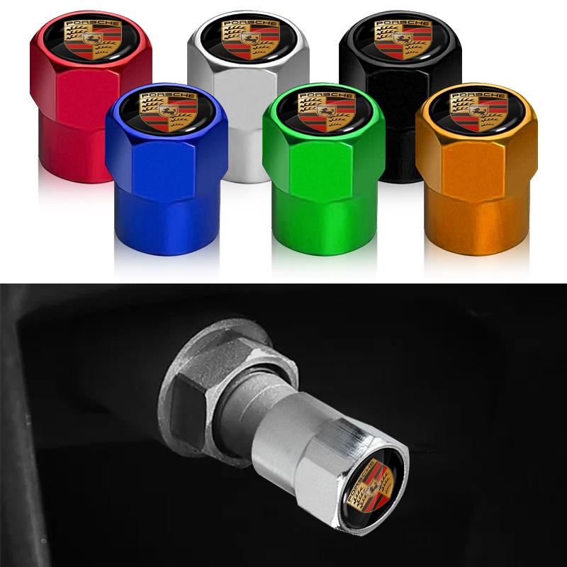 Porsche Logo Valve Caps Pack of 4
