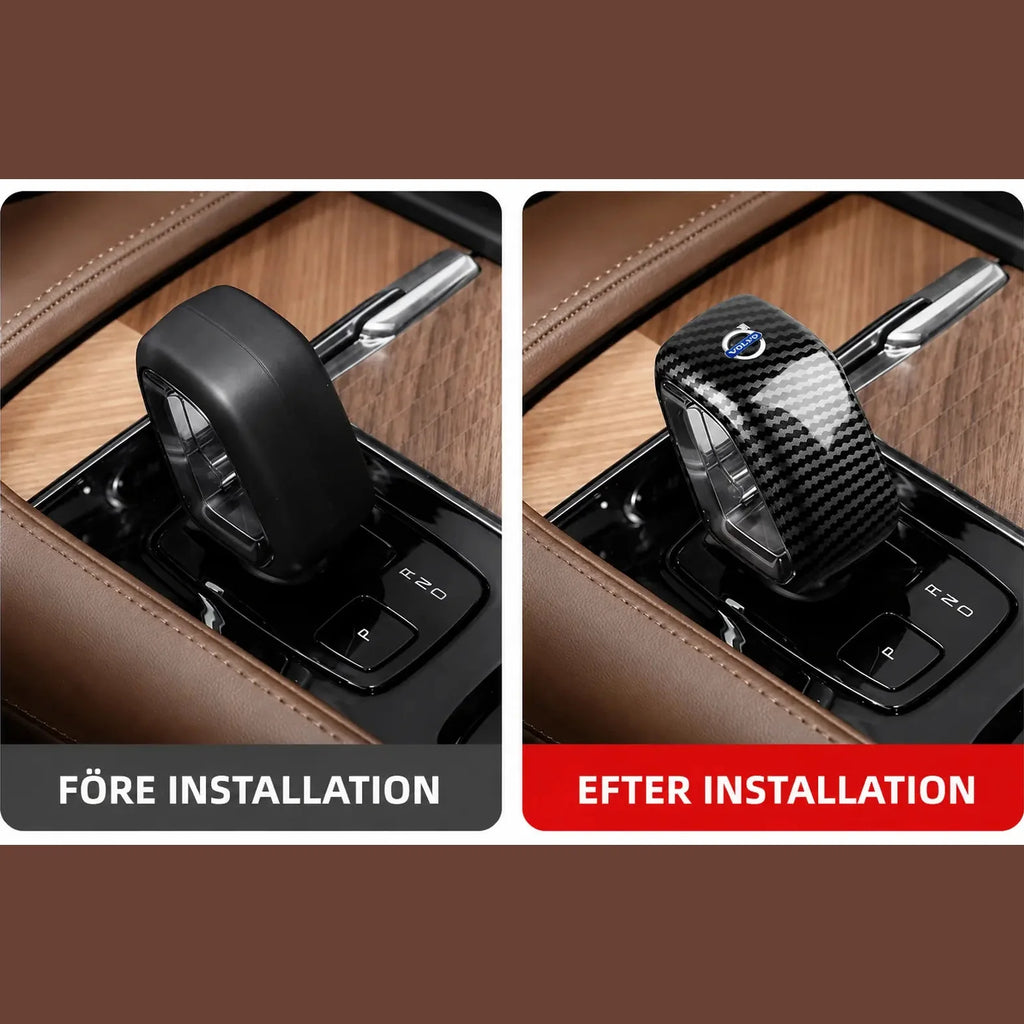 Gear Shift Knob Cover Volvo in Carbon Fiber V60 V90 S60 XC60 XC90