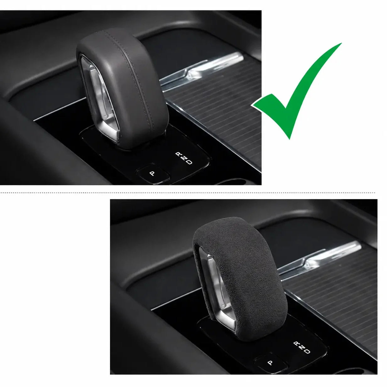 Funda de Piel Vuelta para Pomo de Palanca de Cambios Volvo XC40 XC60 XC90 V60 V90