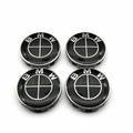 BMW Centrumkåpor Svarta 68mm 4-Pack