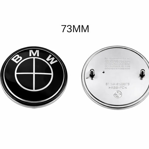 BMW Emblem Helsvart 73mm Baklucka