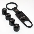 Mercedes AMG Ventilhattar Med Nyckelring 4-Pack Svart