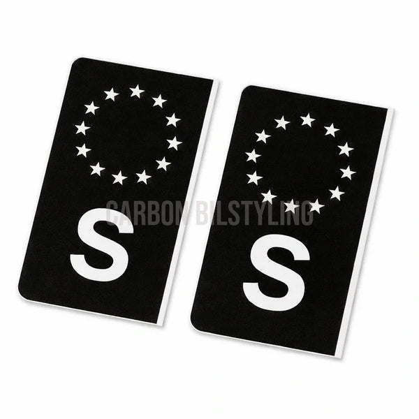 Svarta S-Märken Vita Stjärnor 2-Pack