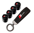 Tapones de Válvula Audi S-Line 4-Pack con Llavero