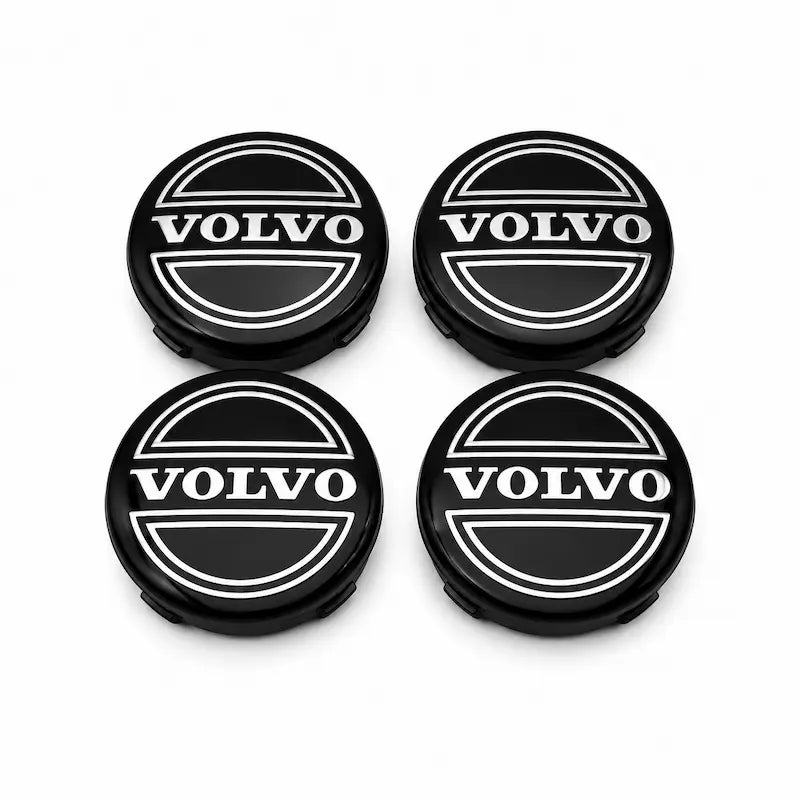 Volvo Centrumkåpor Svarta 4-Pack